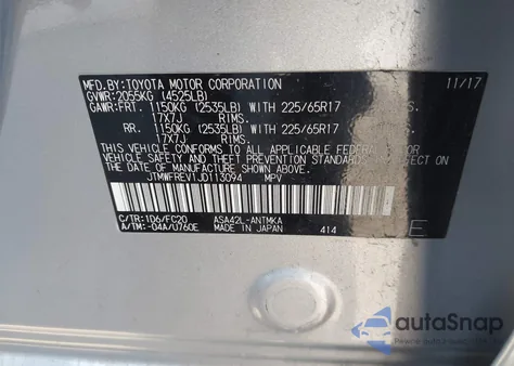 2018 Toyota Rav4 Xle from USA, damaged, VIN JTMWFREV1JD113094